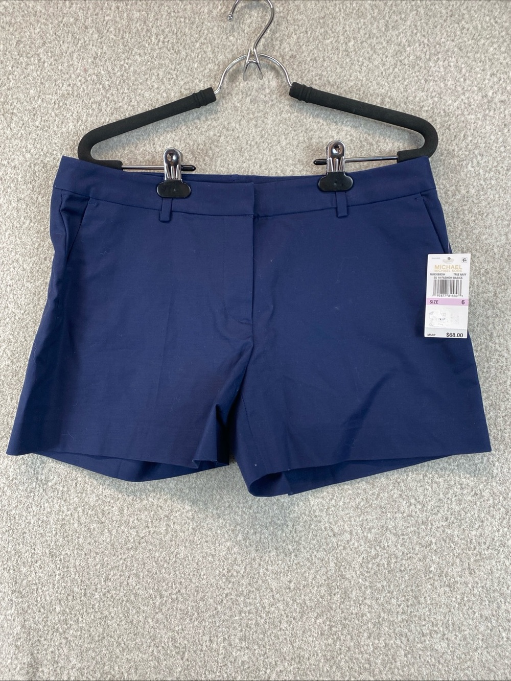 MICHAEL Michael Kors Women’s Blue Flat Front Shorts 6 Casual Preppy Inseam 3.5”